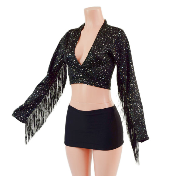 Wrap & Tie Fringed Crop Top (Top only!) - Coquetry Clothing