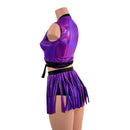 Wrap & Tie Top with Contrast Trim and Gladiator Siren Shorts Set - Coquetry Clothing