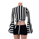 Wrap & Tie Top with Trumpet Sleeves TOP ONLY - Coquetry Clothing