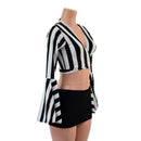 Wrap & Tie Top with Trumpet Sleeves TOP ONLY - Coquetry Clothing