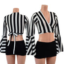 Wrap & Tie Top with Trumpet Sleeves TOP ONLY - Coquetry Clothing