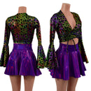 Wrap & Tie Top with Trumpet Sleeves TOP ONLY - Coquetry Clothing