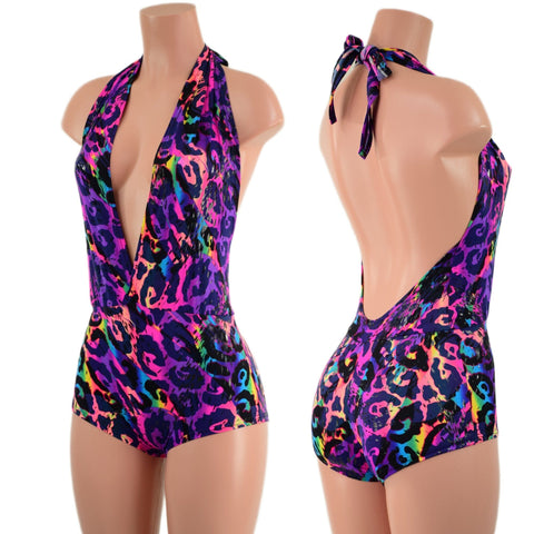 Rainbow Leopard Josie Romper - Coquetry Clothing