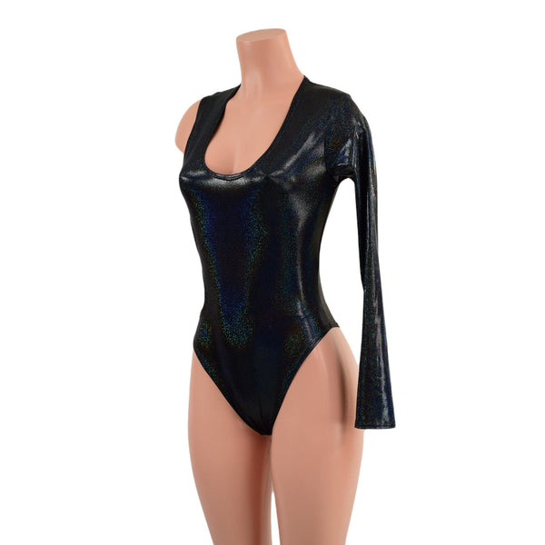 Asymetrical Brazilian Cut Romper with Oring Side Cutouts - 6