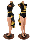 Black & Gold Tuxedo Back Romper - Coquetry Clothing