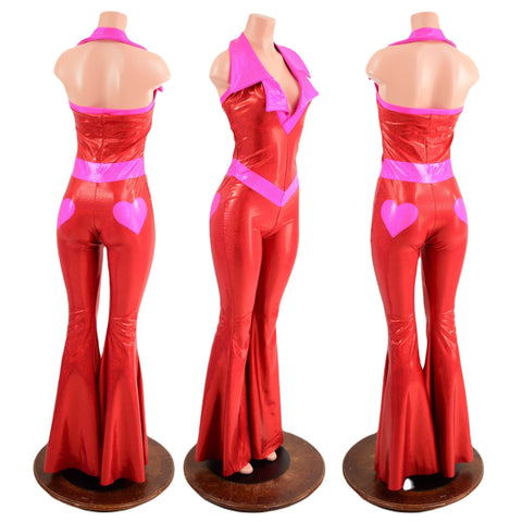 Valentine Solar Flare V Front Catsuit with Showtime Collar Coquetry Clothing 