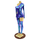 XS Ready to Ship 3PC Asymmetrical Catsuit with Cutout and Separate Arm and Leg Warmer - Coquetry Clothing