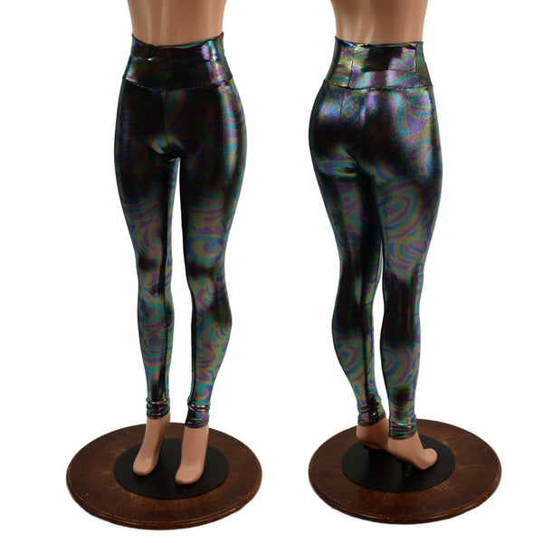 XS Ready to Ship Oil Slick High Waist Leggings - 1