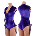 Lace Up Plunging V Romper - 1