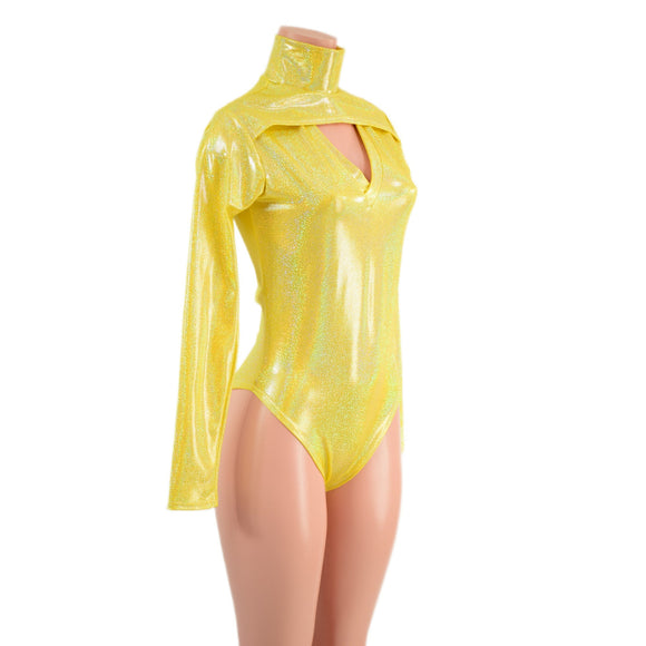 Yellow Sparkly Jewel Romper and Breakaway Skirt Set - Coquetry Clothing