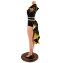 Black & Gold Tuxedo Back Romper - Coquetry Clothing