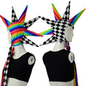 Harlequin Unicorn Horn Bonnet - 1