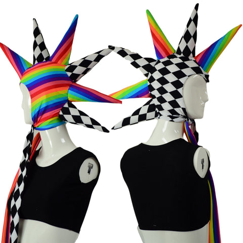 Harlequin Unicorn Horn Bonnet - Coquetry Clothing