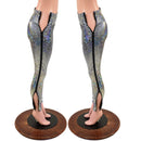 Zip Away High Waist Leggings in Silver Kaleidoscope - Coquetry Clothing