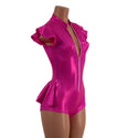 Zipper Front Ruffle Rump Romper - 5