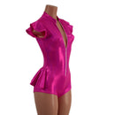 Zipper Front Ruffle Rump Romper - Coquetry Clothing