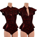 Zipper Front Ruffle Rump Romper - Coquetry Clothing