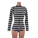 Zipper Front Stella Romper with Long Sleeves & Boy Cut Leg - Coquetry Clothing
