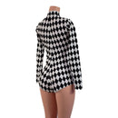 Zipper Front Stella Romper with Long Sleeves & Boy Cut Leg - Coquetry Clothing