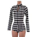 Zipper Front Stella Romper with Long Sleeves & Boy Cut Leg - Coquetry Clothing