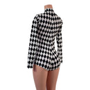 Zipper Front Stella Romper with Long Sleeves & Boy Cut Leg - Coquetry Clothing