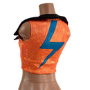 Zippered Crop Vest with Bolts and Showtime Collar - Coquetry Clothing