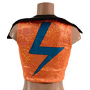 Zippered Crop Vest with Bolts and Showtime Collar - Coquetry Clothing