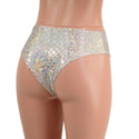 Midrise Brazilian Siren Shorts in Silver/Pink Scale - 4