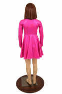Girls Pink Sparkly Skater Dress - 3