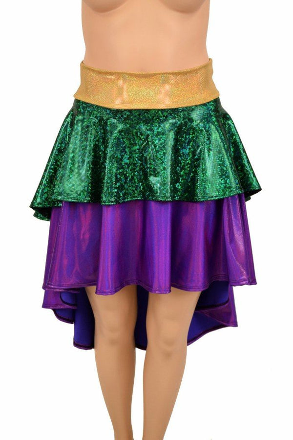 Hi Lo Layered Mardi Gras Skirt (Skirt Only) - 8