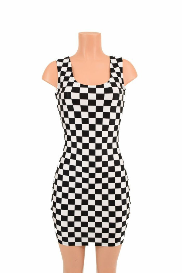 Checkered Tank Dress - 2