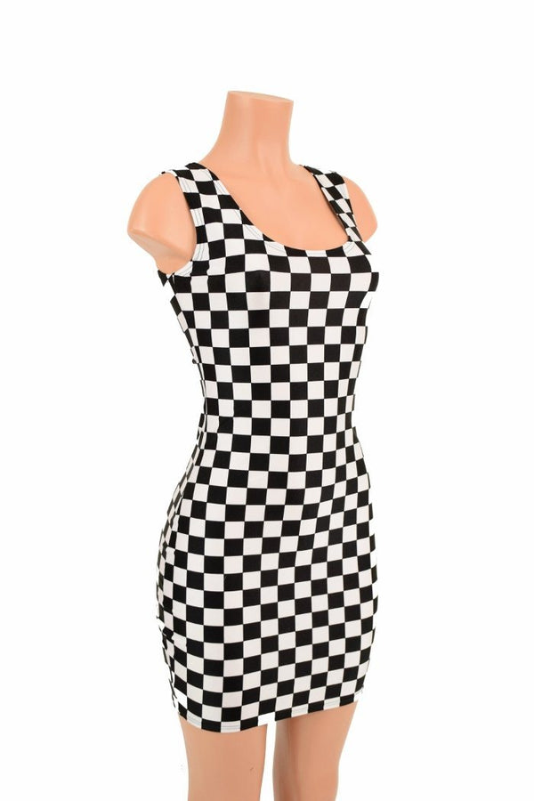Checkered Tank Dress - 3