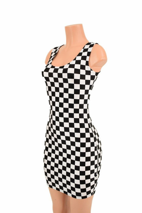 Checkered Tank Dress - Coquetry Clothing