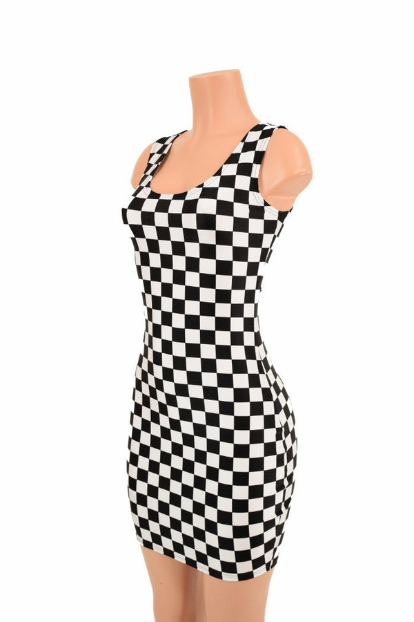 Checkered Tank Dress - 1