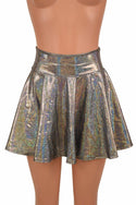Silver Holographic Rave Mini Skirt - 2