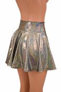 Silver Holographic Rave Mini Skirt - 3