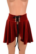 Open Front Lace Up Circle Cut Skirt - 7