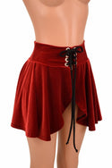 Build Your Own Open Front Lace Up Circle Cut Skirt - 2