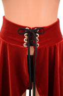 Open Front Lace Up Circle Cut Skirt - 3