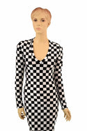 Black & White Checkered Gown - 2