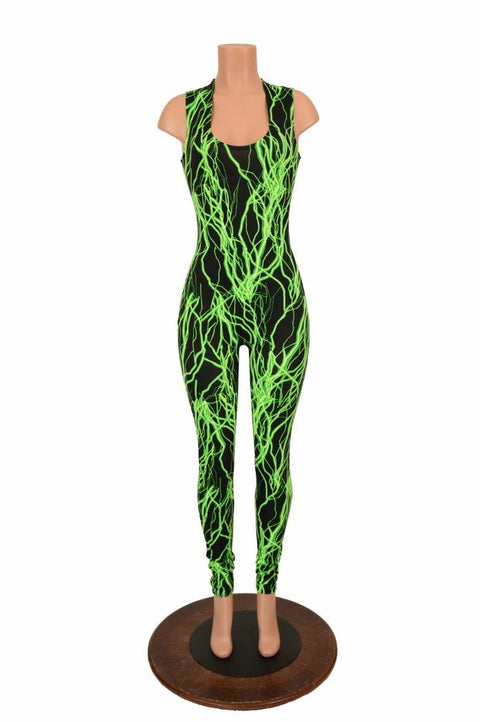Green Lightning Catsuit - Coquetry Clothing