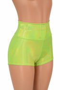 Lime High Waist Shorts - 1