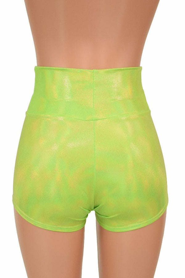 Lime High Waist Shorts - 3