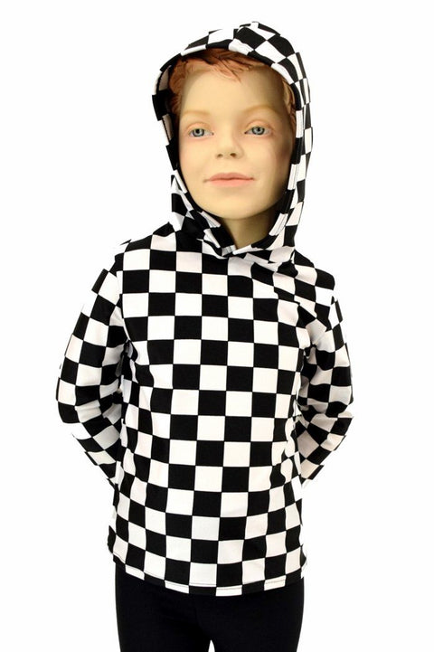 Childrens Black & White Hoodie - Coquetry Clothing