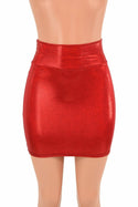 Red Sparkly Jewel Bodycon Skirt - 2