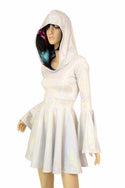 Flashbulb Holographic Trumpet Sleeve Dress - 4