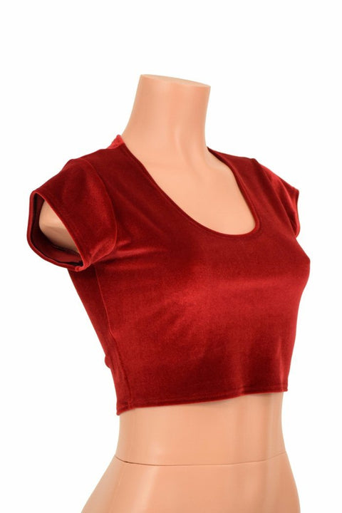 Red Velvet Crop Top - Coquetry Clothing