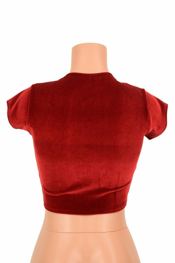 Red Velvet Crop Top - 2