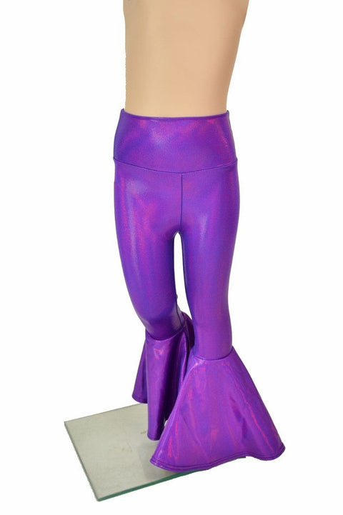 Kids Purple Holo Bell Bottom Flares - Coquetry Clothing