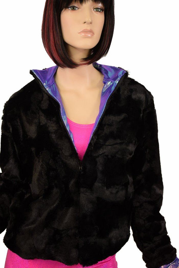Minky Faux Fur Short Jacket - 12